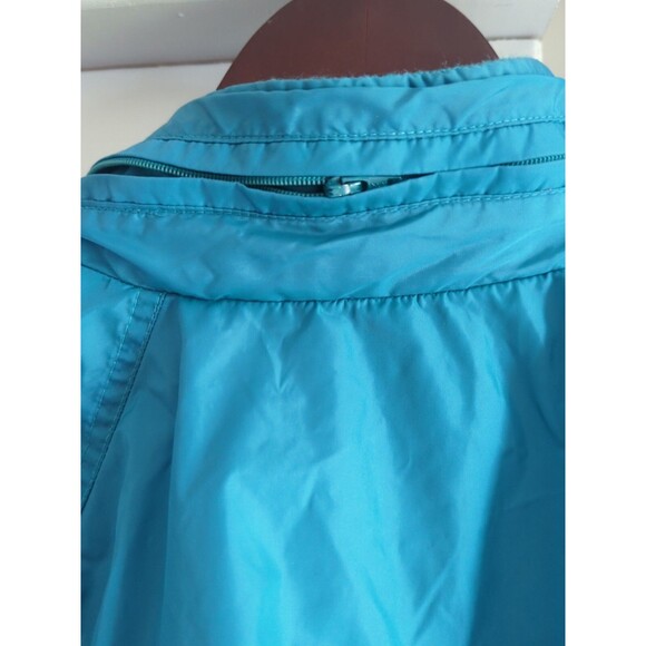 Vintage Woolrich Teton Women's L Blue Green Windbreaker Anorak Rain Coat Zip Up - Picture 8 of 11
